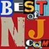 A colorful collage of cut-out letters spelling “Best of NJ com” on a red background, perfect for featuring local favorites like a charming bed and breakfast in Toms River, NJ.