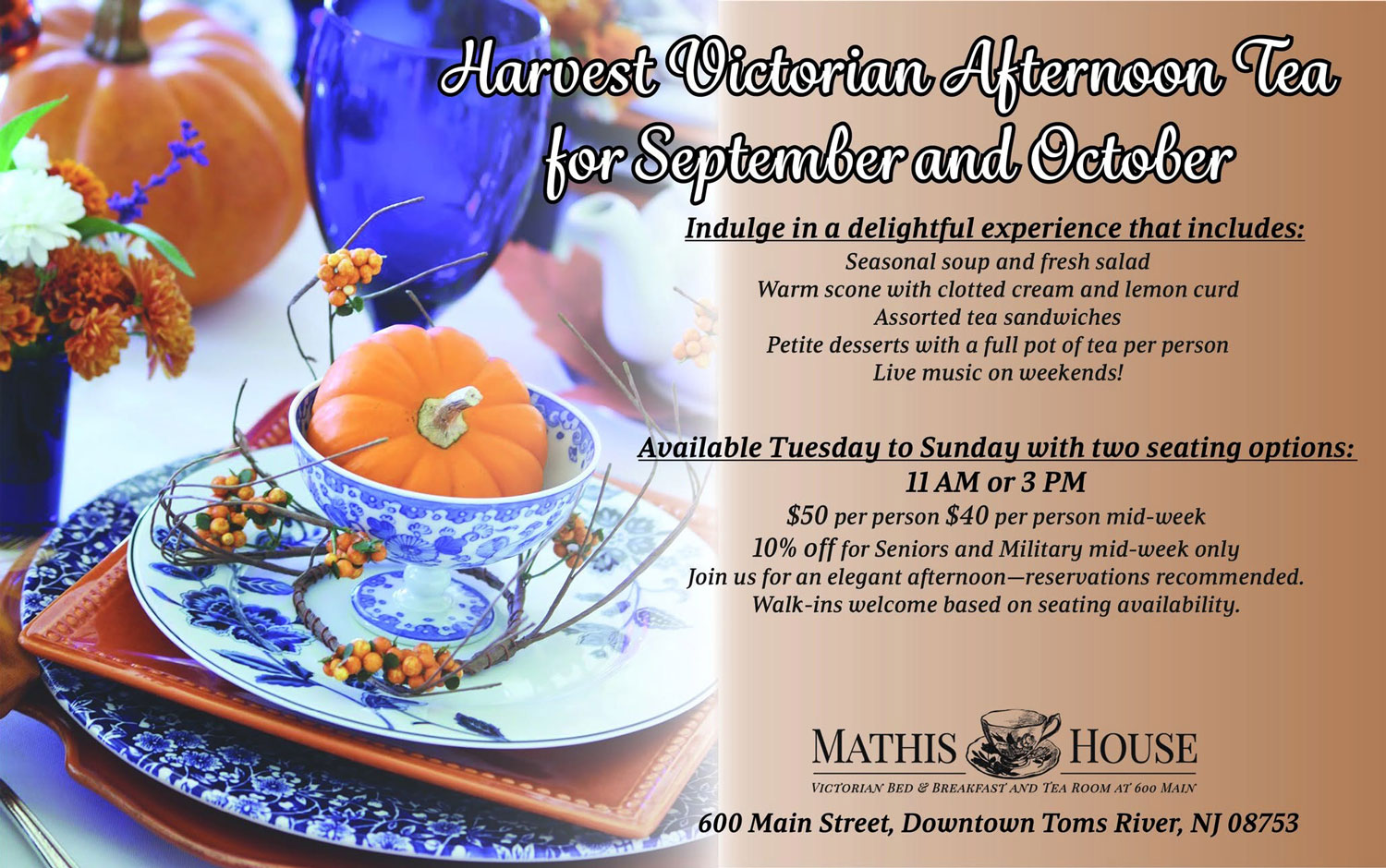 Harvest Tea Flier